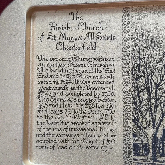 Crooked Spire Church Souvenir Tray - Picture 3 of 7